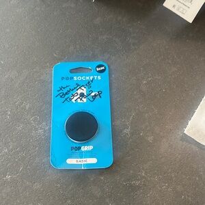 PopSocket PopGrip Basic Phone Grip - Black on Blue Card